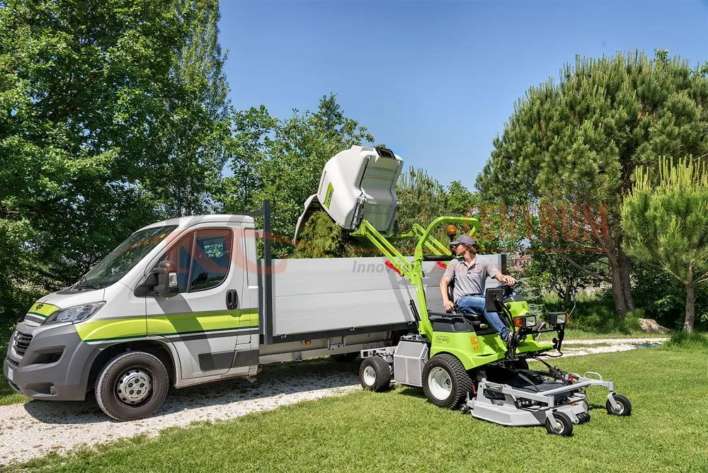 GRILLO magas ürítésű frontkaszás fűnyíró traktor FD 900 4WD ( Vágóasztallal ) — 5. fotó