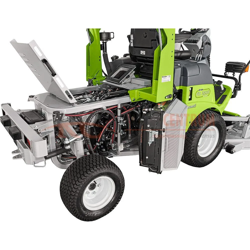 GRILLO magas ürítésű frontkaszás fűnyíró traktor FD 2200 4WD ( Vágóasztallal ) — 7. fotó
