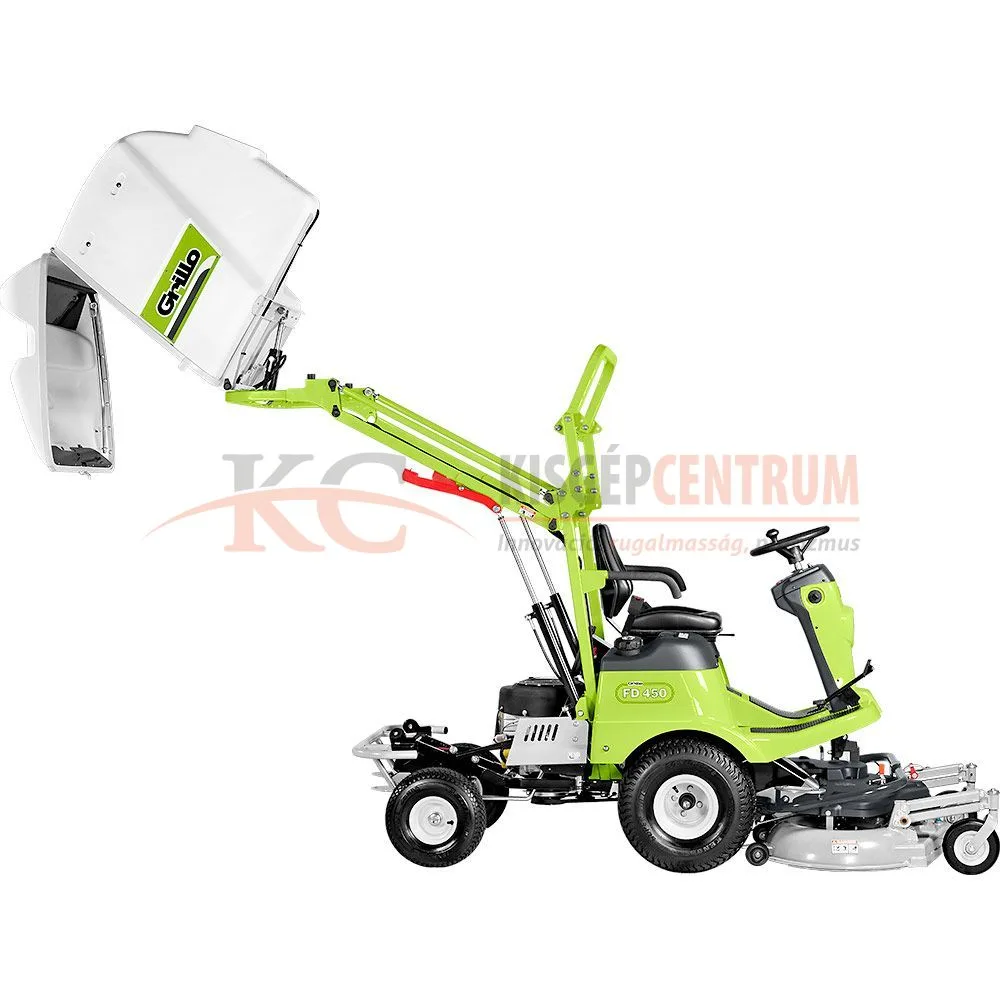 GRILLO magas ürítésű frontkaszás fűnyíró traktor FD 450 2WD ( Vágóasztallal ) — 8. fotó