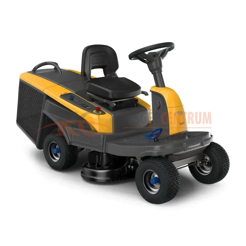 STIGA akkumulátoros fűgyűjtős fűnyíró traktor SWIFT 372e (akkumulátorokkal és töltővel)