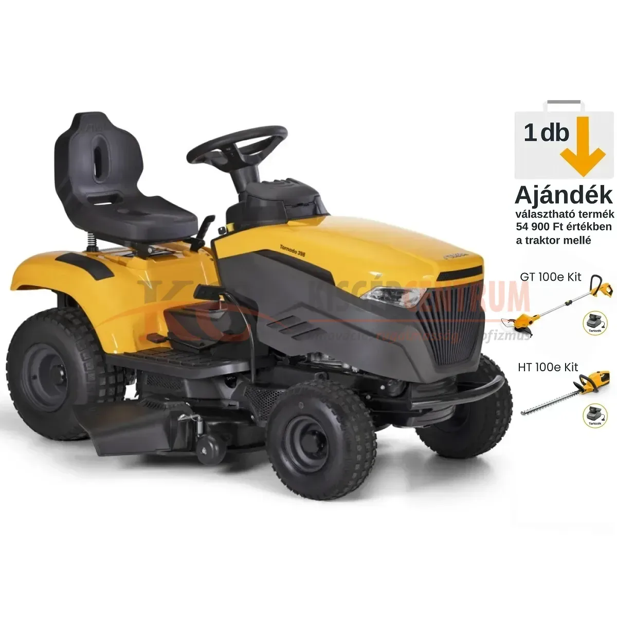 STIGA oldalkidobós fűnyíró traktor TORNADO 398