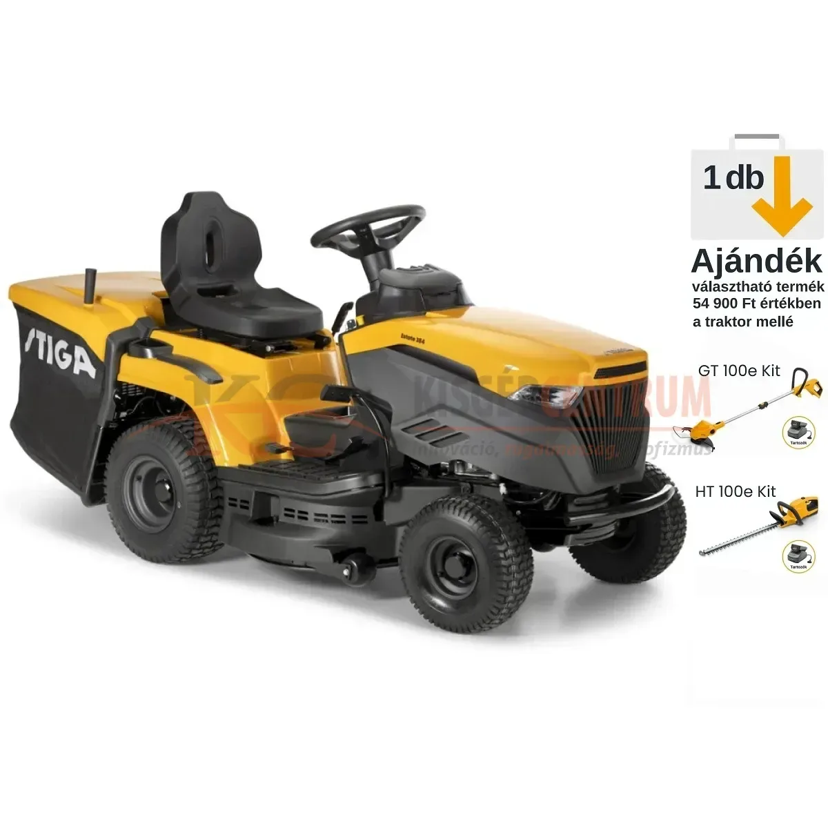 STIGA fűgyűjtős fűnyíró traktor ESTATE 384