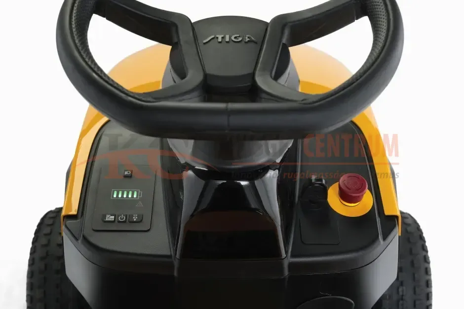 STIGA akkumulátoros fűgyűjtős fűnyíró traktor ESTATE 384e — 3. fotó